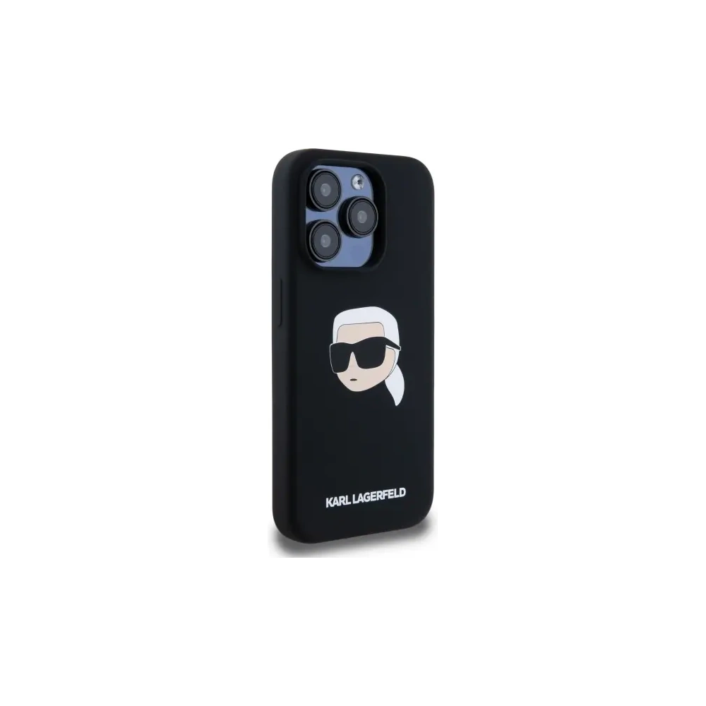 Hurtownia GSM - Karl Lagerfeld KLHMP15XSKHPPLK Apple iPhone 15 Pro Max hardcase Silicone cu imprimeu Karl Head MagSafe negru - KLD21852 - {ean13} - Hurt
