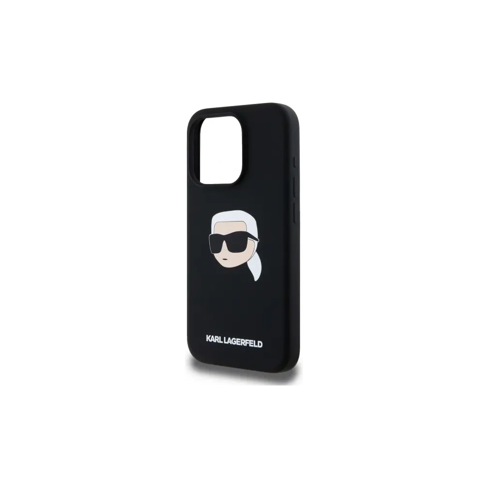 Hurtownia GSM - Karl Lagerfeld KLHMP15XSKHPPLK Apple iPhone 15 Pro Max hardcase Silicone cu imprimeu Karl Head MagSafe negru - KLD21852 - {ean13} - Hurt