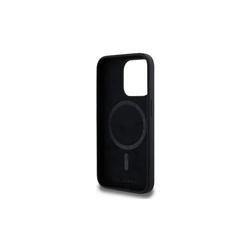 Hurtownia GSM - Karl Lagerfeld KLHMP15XSKHPPLK Apple iPhone 15 Pro Max hardcase Silicone cu imprimeu Karl Head MagSafe negru - KLD21852 - {ean13} - Hurt
