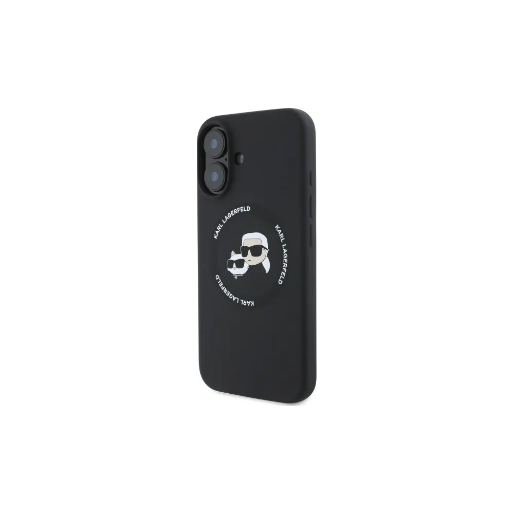 Hurtownia GSM - Karl Lagerfeld KLHMP16SSKCHTCK Apple iPhone 16 kemény tok Szilikon Karl&Choupette Fejek MagSafe fekete - KLD21853 - {ean13} - Hurt