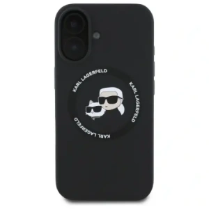 Hurtownia GSM - Karl Lagerfeld KLHMP16SSKCHTCK Apple iPhone 16 husă rigidă din silicon Karl&Choupette Heads MagSafe neagră - KLD21853 - {ean13} - Hurt