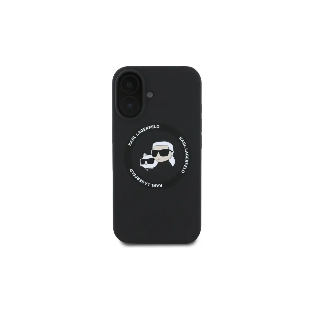 Hurtownia GSM - Karl Lagerfeld KLHMP16SSKCHTCK Apple iPhone 16 kemény tok Szilikon Karl&Choupette Fejek MagSafe fekete - KLD21853 - {ean13} - Hurt