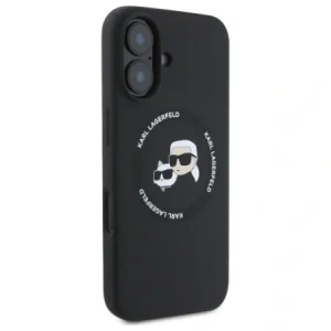 Hurtownia GSM - Karl Lagerfeld KLHMP16SSKCHTCK Apple iPhone 16 husă rigidă din silicon Karl&Choupette Heads MagSafe neagră - KLD21853 - {ean13} - Hurt