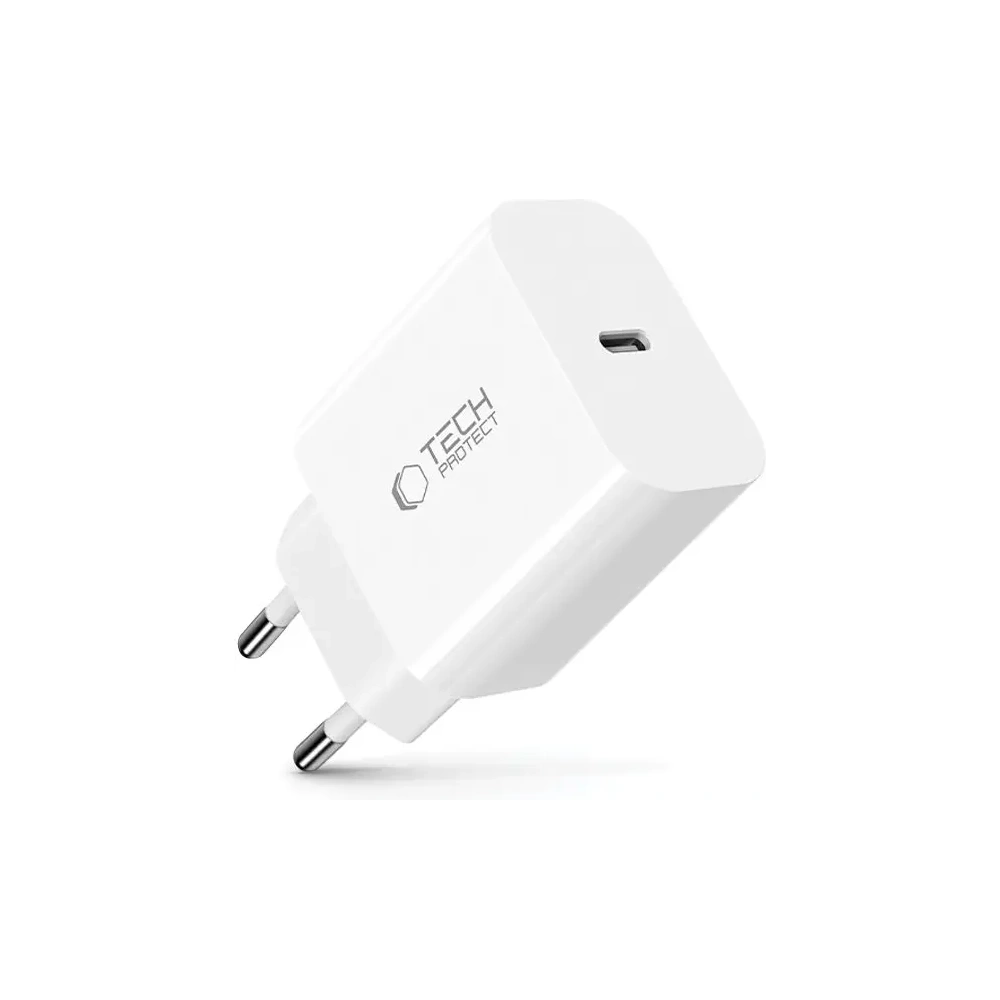 Wholesale Tech-Protect NC20W 1-port USB-C Network Charger PD20W White - THP3681 - {ean13} - Hurt
