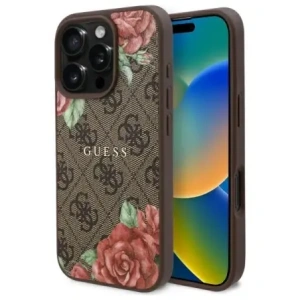 Hurtownia GSM - Etui Guess GUHMP16LP4ROPEMCW Apple iPhone 16 Pro hardcase 4G Flowers Print MagSafe hnědý/brown - GUE4217 - {ean13} - Hurt