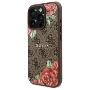 Hurtownia GSM - Etui Guess GUHMP16LP4ROPEMCW Apple iPhone 16 Pro hardcase 4G Flowers Print MagSafe hnědý/brown - GUE4217 - {ean13} - Hurt