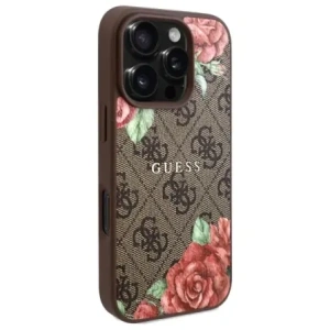 Hurtownia GSM - Etui Guess GUHMP16LP4ROPEMCW Apple iPhone 16 Pro hardcase 4G Flowers Print MagSafe hnědý/brown - GUE4217 - {ean13} - Hurt