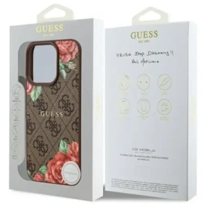 Hurtownia GSM - Etui Guess GUHMP16LP4ROPEMCW Apple iPhone 16 Pro hardcase 4G Flowers Print MagSafe hnědý/brown - GUE4217 - {ean13} - Hurt
