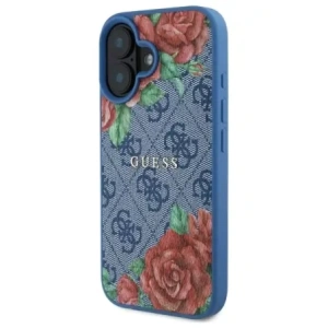 Wholesale Guess GUHMP16SP4ROPEMCB Apple iPhone 16 hardcase 4G Flowers Print MagSafe blue - GUE4218 - {ean13} - Hurt