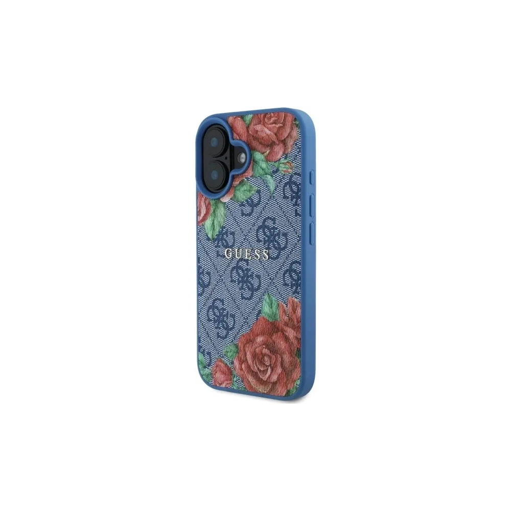 Hurtownia GSM - Etui Guess GUHMP16SP4ROPEMCB Apple iPhone 16 hardcase 4G Flowers Print MagSafe modrý/blue - GUE4218 - {ean13} - Hurt