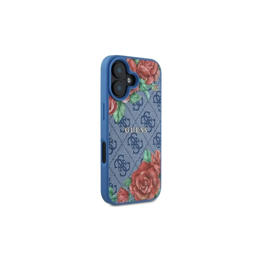 Hurtownia GSM - Etui Guess GUHMP16SP4ROPEMCB Apple iPhone 16 hardcase 4G Flowers Print MagSafe modrý/blue - GUE4218 - {ean13} - Hurt