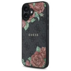 Wholesale Guess GUHMP16SP4ROPEMCK Apple iPhone 16 hardcase 4G Flowers Print MagSafe black - GUE4219 - {ean13} - Hurt