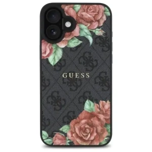 Wholesale Guess GUHMP16SP4ROPEMCK Apple iPhone 16 hardcase 4G Flowers Print MagSafe black - GUE4219 - {ean13} - Hurt