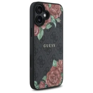 Wholesale Guess GUHMP16SP4ROPEMCK Apple iPhone 16 hardcase 4G Flowers Print MagSafe black - GUE4219 - {ean13} - Hurt