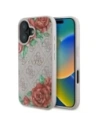 Guess GUHMP16SP4ROPEMCP Apple iPhone 16 husă rigidă 4G cu imprimeu flori MagSafe roz