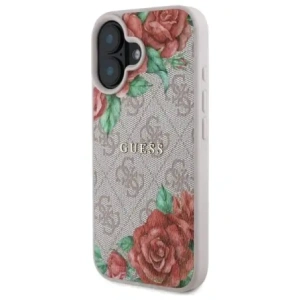 Wholesale Guess GUHMP16SP4ROPEMCP Apple iPhone 16 hardcase 4G Flowers Print MagSafe pink - GUE4220 - {ean13} - Hurt