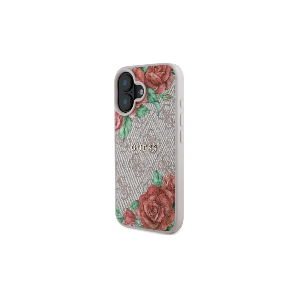 Hurtownia GSM - Guess GUHMP16SP4ROPEMCP Apple iPhone 16 husă rigidă 4G cu imprimeu flori MagSafe roz - GUE4220 - {ean13} - Hurt