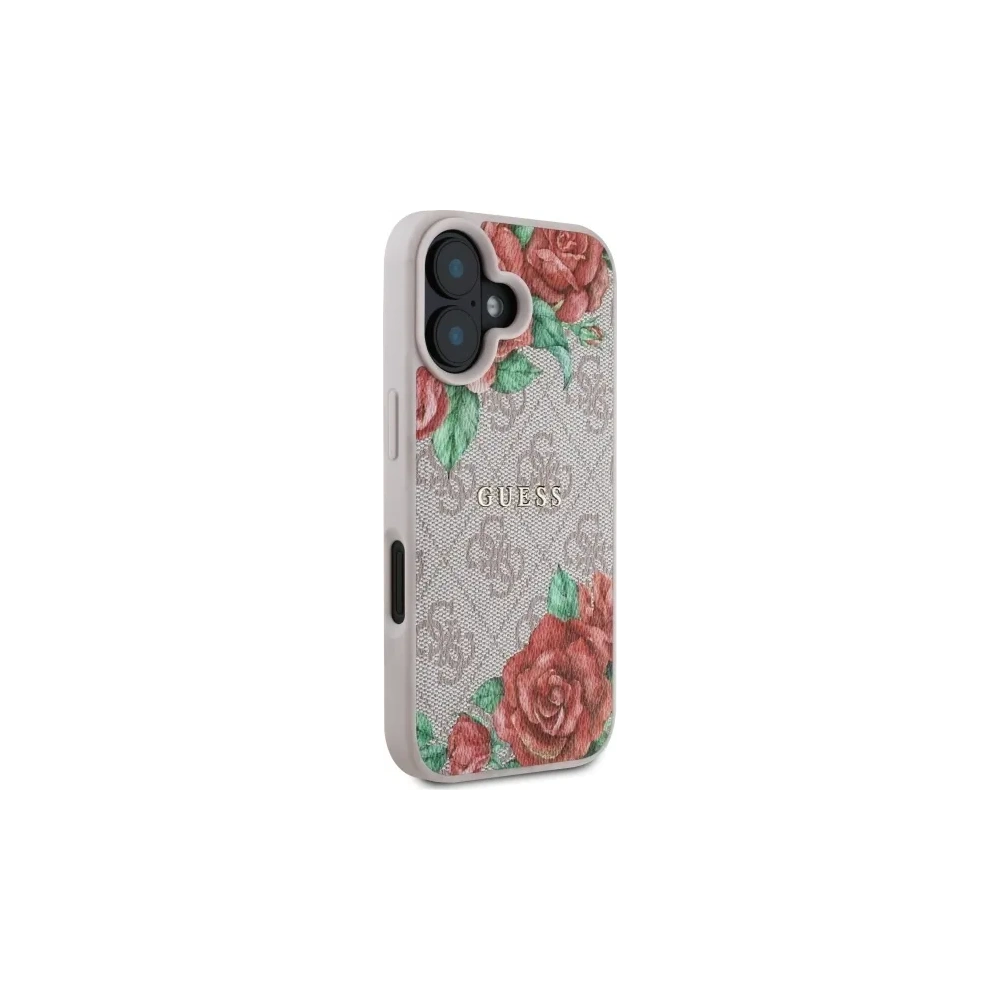 Hurtownia GSM - Guess GUHMP16SP4ROPEMCP Apple iPhone 16 husă rigidă 4G cu imprimeu flori MagSafe roz - GUE4220 - {ean13} - Hurt