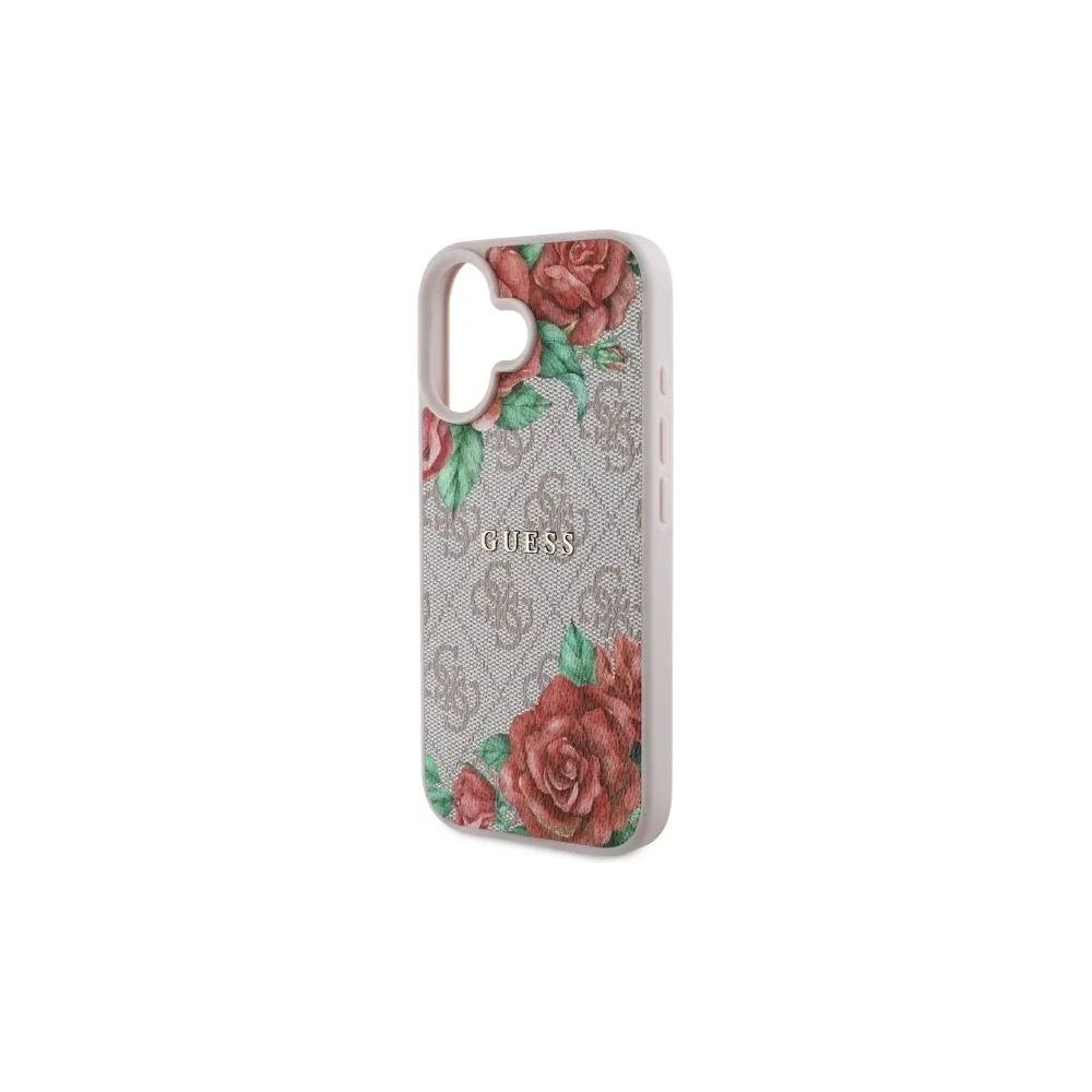 Hurtownia GSM - Guess GUHMP16SP4ROPEMCP Apple iPhone 16 husă rigidă 4G cu imprimeu flori MagSafe roz - GUE4220 - {ean13} - Hurt