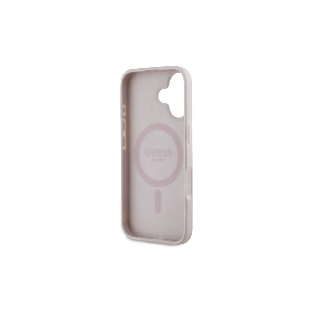 Hurtownia GSM - Guess GUHMP16SP4ROPEMCP Apple iPhone 16 kemény tok 4G Virágmintás MagSafe rózsaszín - GUE4220 - {ean13} - Hurt