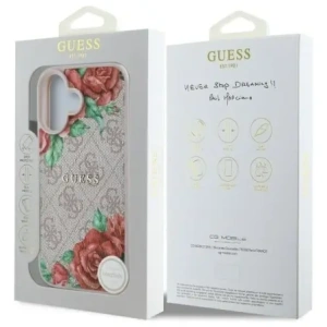 Wholesale Guess GUHMP16SP4ROPEMCP Apple iPhone 16 hardcase 4G Flowers Print MagSafe pink - GUE4220 - {ean13} - Hurt
