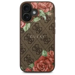 Wholesale Guess GUHMP16SP4ROPEMCW Apple iPhone 16 hardcase 4G Flowers Print MagSafe brown - GUE4221 - {ean13} - Hurt