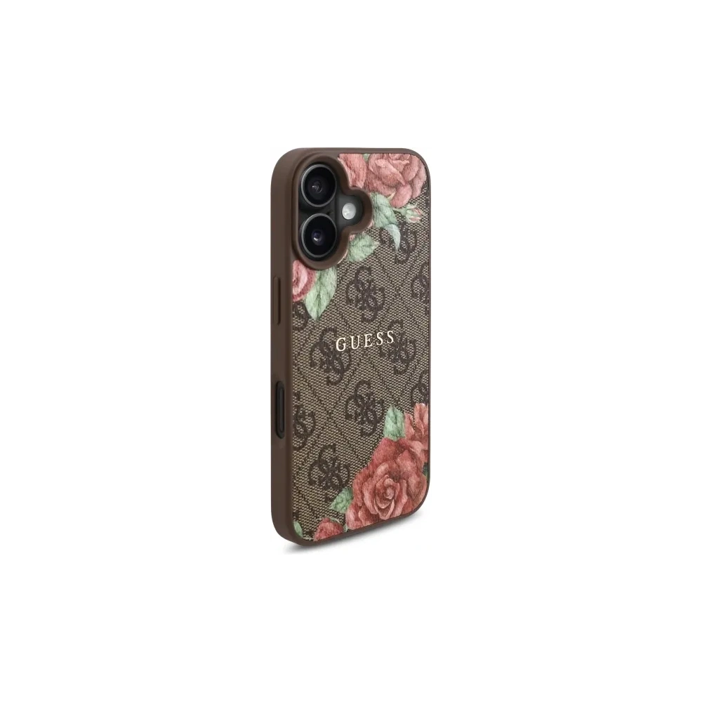 Hurtownia GSM - Etui Guess GUHMP16SP4ROPEMCW Apple iPhone 16 hardcase 4G Flowers Print MagSafe hnědý/brown - GUE4221 - {ean13} - Hurt