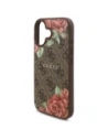 Hurtownia GSM - Guess GUHMP16SP4ROPEMCW Apple iPhone 16 carcasă dură 4G cu imprimeu flori MagSafe maro - GUE4221 - {ean13} - Hurt