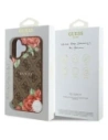 Hurtownia GSM - Guess GUHMP16SP4ROPEMCW Apple iPhone 16 carcasă dură 4G cu imprimeu flori MagSafe maro - GUE4221 - {ean13} - Hurt