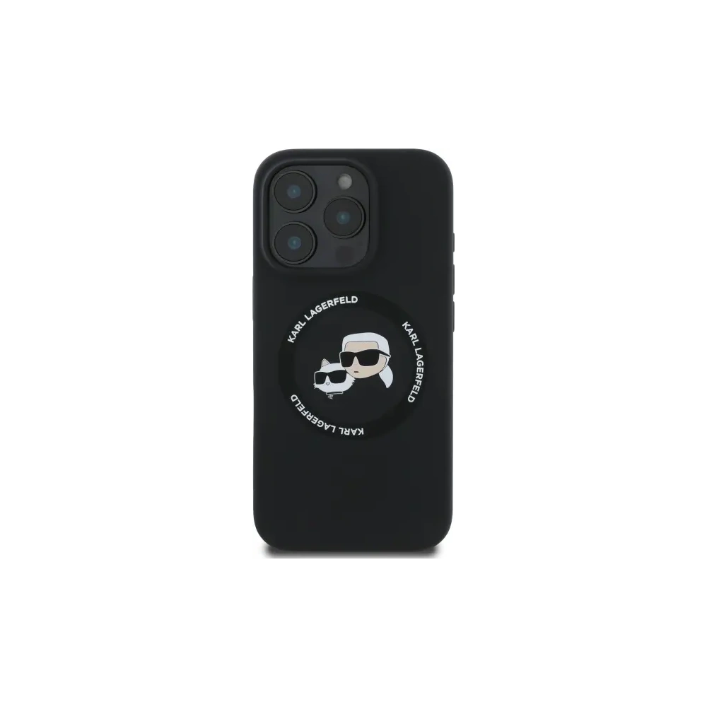 Hurtownia GSM - Karl Lagerfeld KLHMP16XSKCHTCK Apple iPhone 16 Pro Max carcasă din silicon Karl&Choupette Heads MagSafe neagră - KLD21854 - {ean13} - Hurt