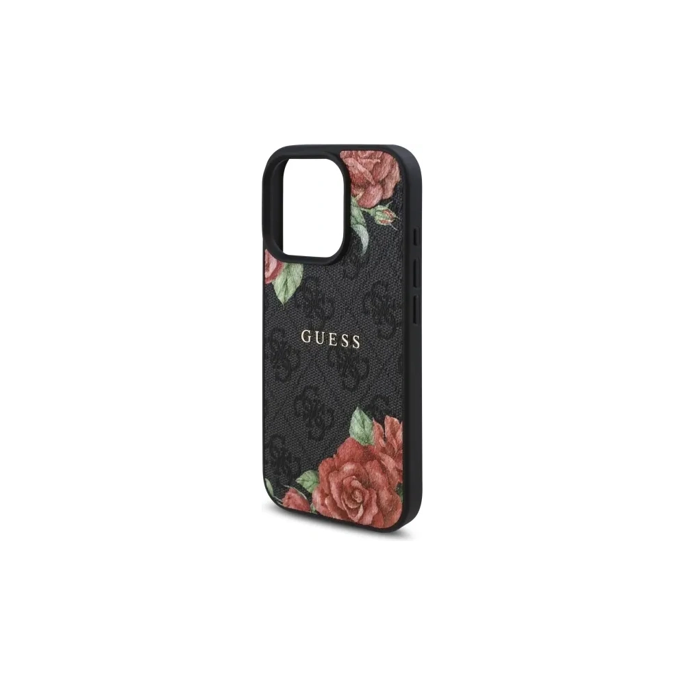Wholesale Guess GUHMP16XP4ROPEMCK Apple iPhone 16 Pro Max hardcase 4G Flowers Print MagSafe black - GUE4222 - {ean13} - Hurt