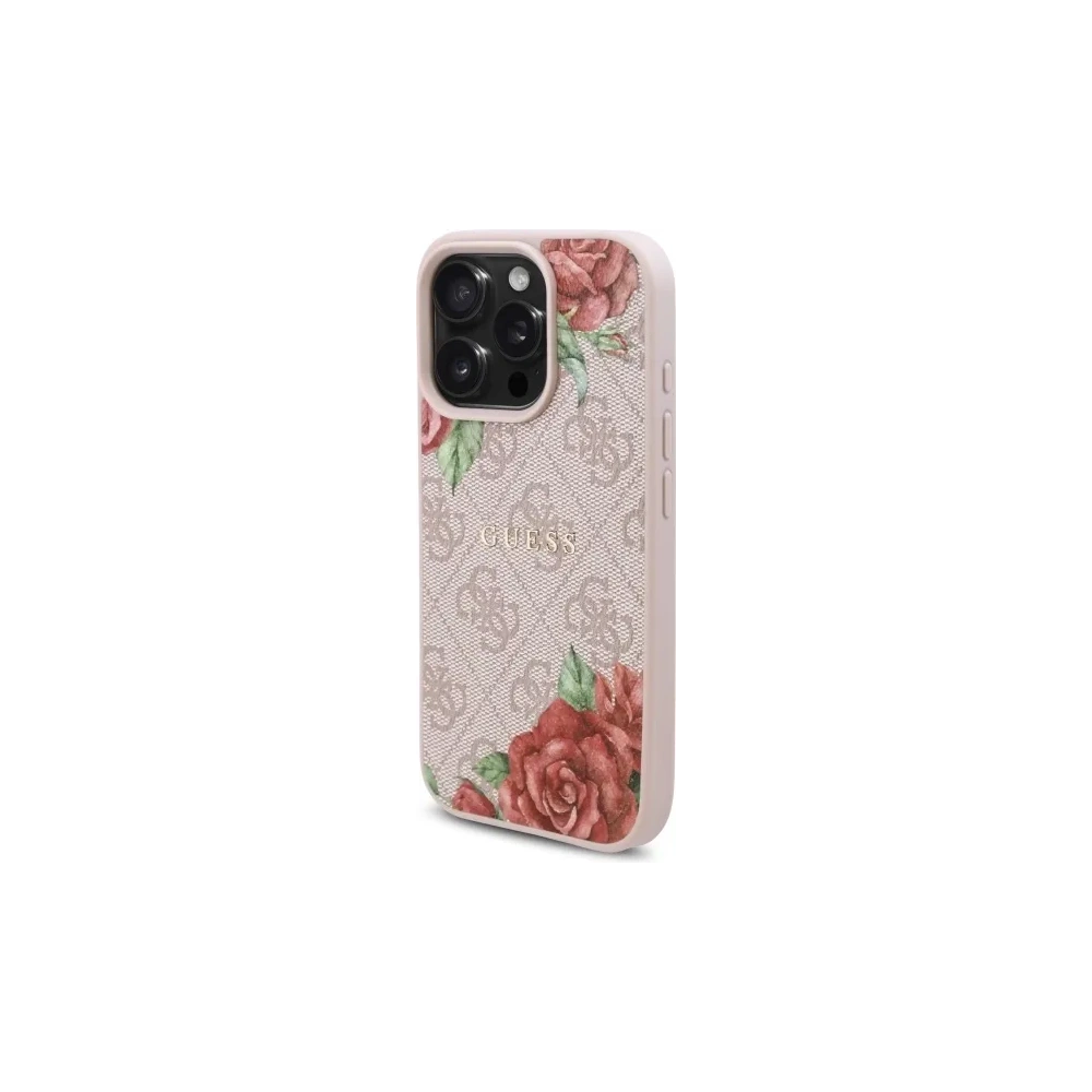 Hurtownia GSM - Guess GUHMP16XP4ROPEMCP Apple iPhone 16 Pro Max keménytok 4G Virágmintás MagSafe rózsaszín - GUE4223 - {ean13} - Hurt