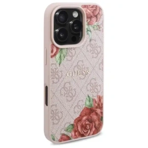 Wholesale Guess GUHMP16XP4ROPEMCP Apple iPhone 16 Pro Max hardcase 4G Flowers Print MagSafe pink - GUE4223 - {ean13} - Hurt