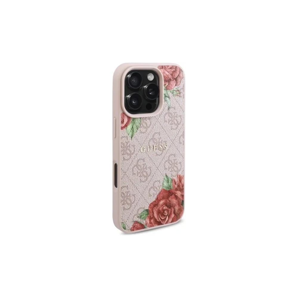 Hurtownia GSM - Guess GUHMP16XP4ROPEMCP Apple iPhone 16 Pro Max keménytok 4G Virágmintás MagSafe rózsaszín - GUE4223 - {ean13} - Hurt