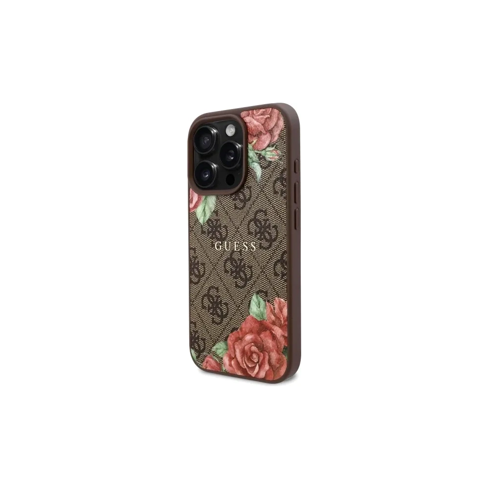 Hurtownia GSM - Guess GUHMP16XP4ROPEMCW Apple iPhone 16 Pro Max kemény tok 4G Virág Mintás MagSafe barna - GUE4224 - {ean13} - Hurt