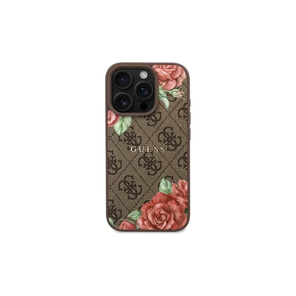 Hurtownia GSM - Guess GUHMP16XP4ROPEMCW Apple iPhone 16 Pro Max kemény tok 4G Virág Mintás MagSafe barna - GUE4224 - {ean13} - Hurt