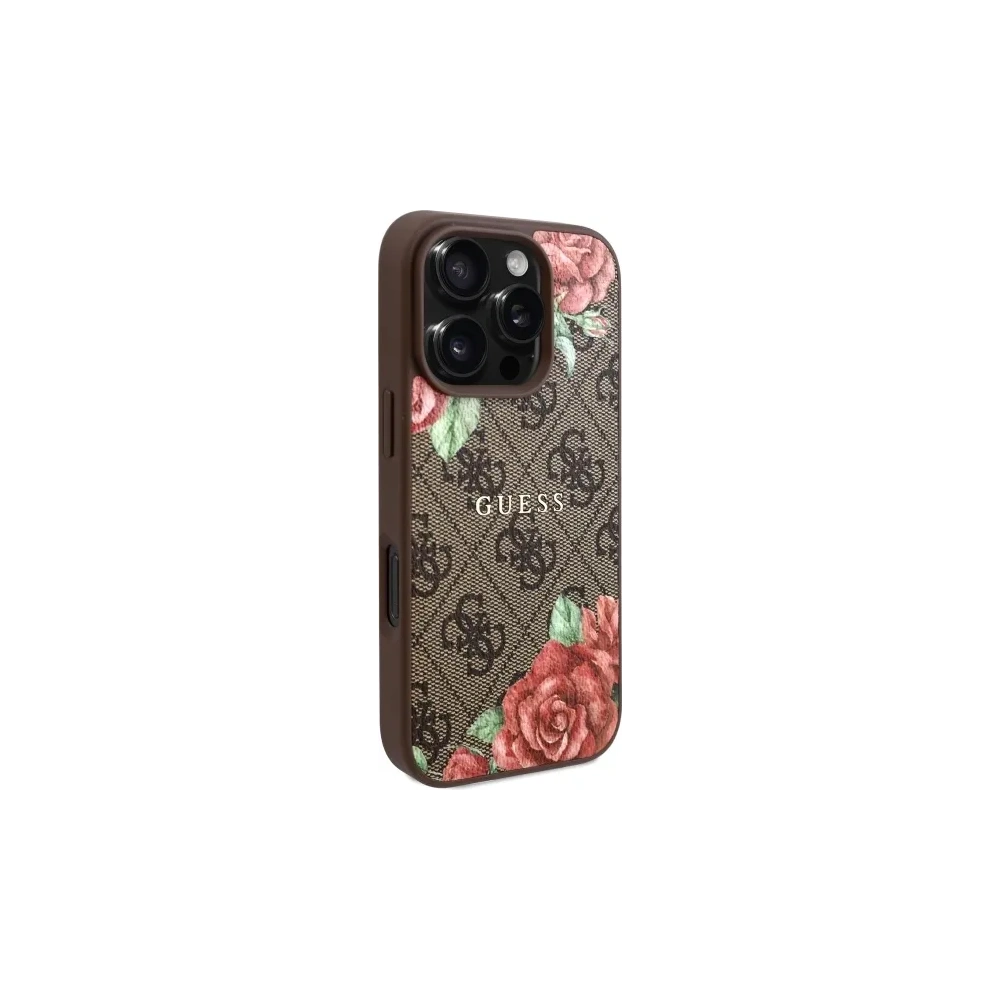 Hurtownia GSM - Guess GUHMP16XP4ROPEMCW Apple iPhone 16 Pro Max kemény tok 4G Virág Mintás MagSafe barna - GUE4224 - {ean13} - Hurt