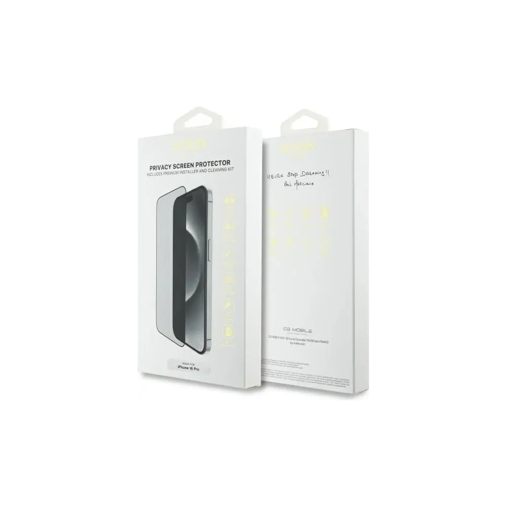 Hurtownia GSM - Guess GUTGP16LBOKGCIP Apple iPhone 16 Pro Bildschirmschutz Datenschutz 2.5D Umriss - GUE4226 - {ean13} - Hurt