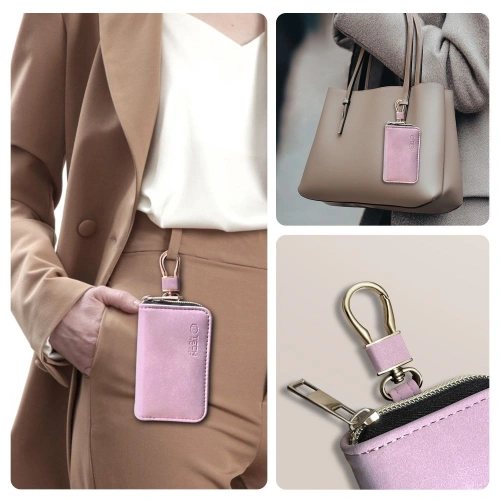 Klatka Faradaya Tech-Protect KLR300 Pouch Keyless RFID Signal Blocker Case Baby Pink