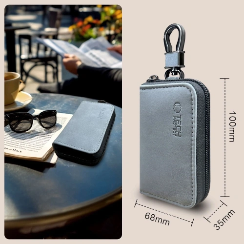 Klatka Faradaya Tech-Protect KLR300 Pouch Keyless RFID Signal Blocker Case Crayon Grey