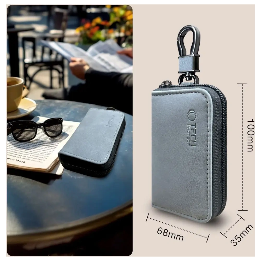 Hurtownia GSM - Tech-Protect KLR300 Faraday-Tasche Schlüsselloser RFID-Signalblocker Fall Kreide Grau - THP3687 - {ean13} - Hurt