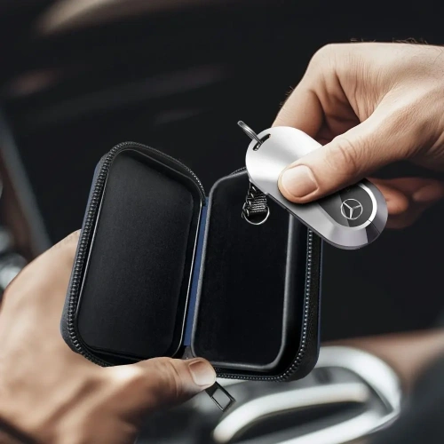 Klatka Faradaya Tech-Protect KLR300 Pouch Keyless RFID Signal Blocker Case Navy Blue