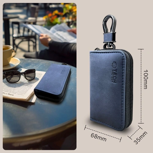 Klatka Faradaya Tech-Protect KLR300 Pouch Keyless RFID Signal Blocker Case Navy Blue