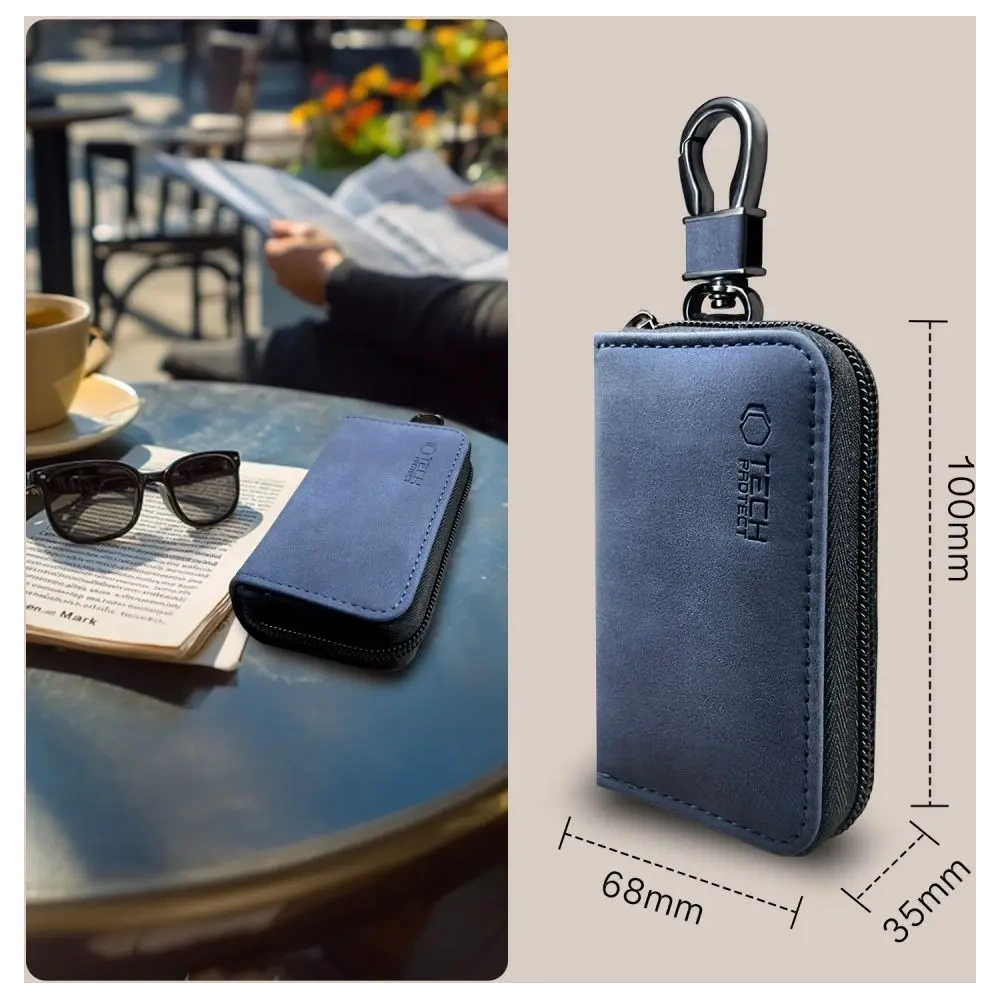 Wholesale Tech-Protect KLR300 faraday cage Pouch Keyless RFID Signal Blocker Case Navy Blue - THP3688 - {ean13} - Hurt