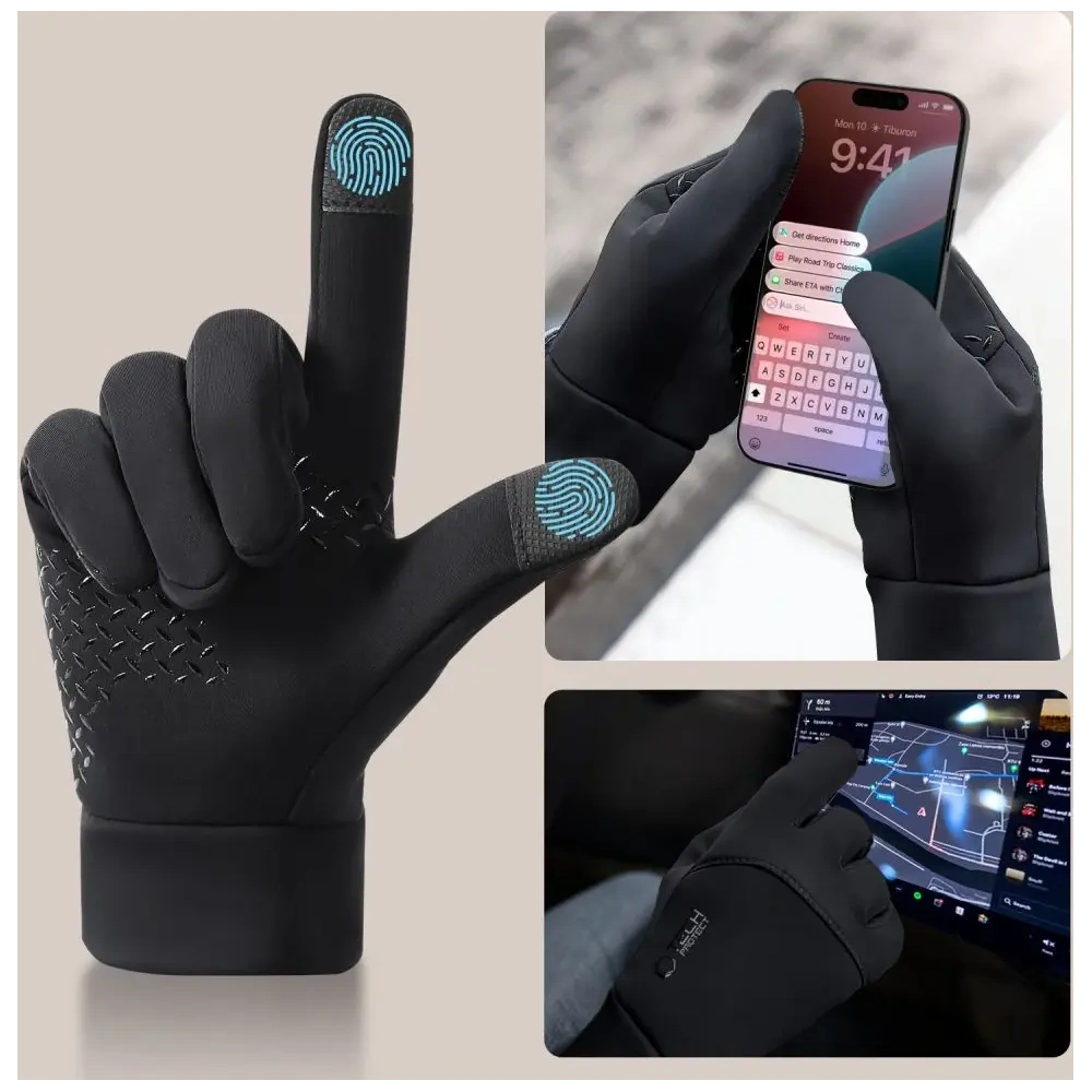 Hurtownia GSM - Rukavice Tech-Protect WG01 Zimní dotykové rukavice L Černé - THP3690 - {ean13} - Hurt