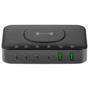 Wholesale 4smarts 7-in-1 charging station 100W with wireless charging black-grey - 4SMR63 - {ean13} - Hurt