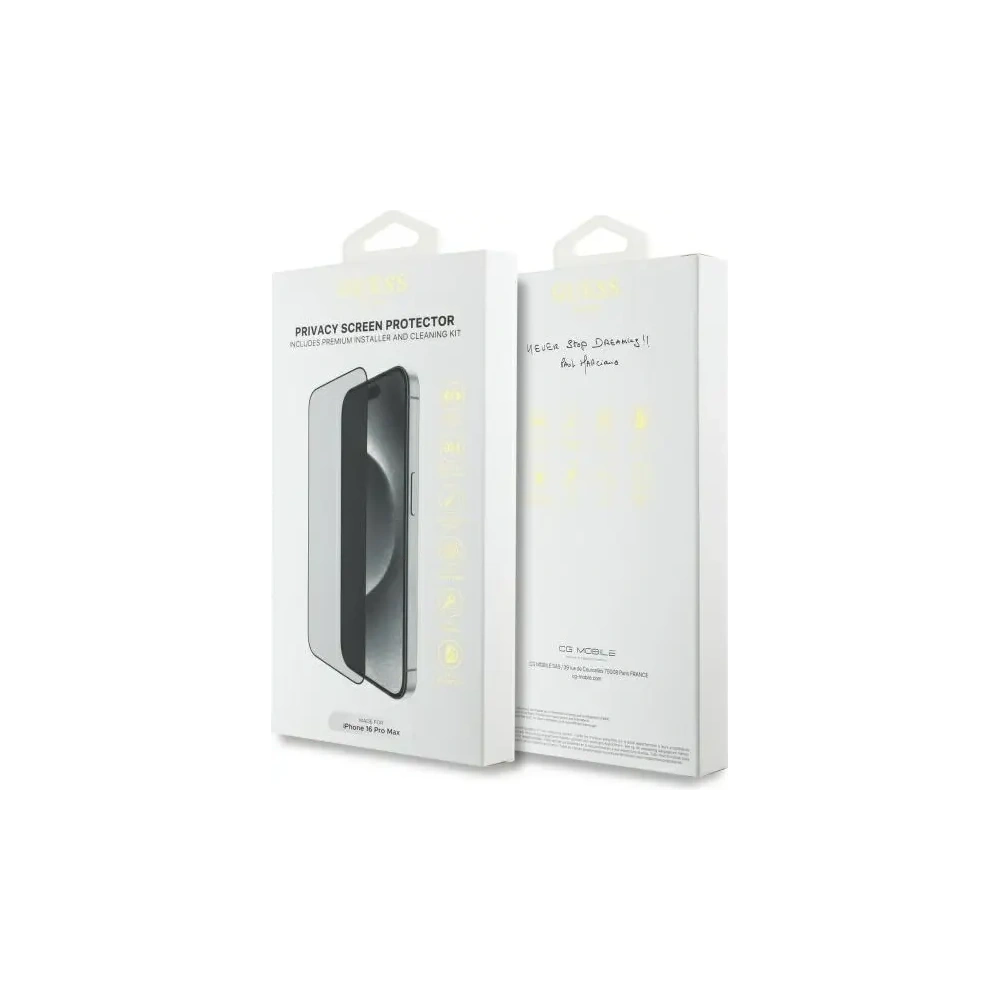 Hurtownia GSM - Guess GUTGP16XBOKGCIP Apple iPhone 16 Pro Max Protector de ecran pentru confidențialitate 2.5D Outline - GUE4230 - {ean13} - Hurt