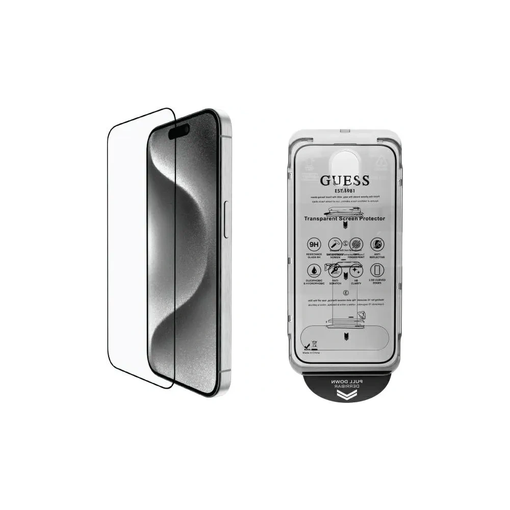 Hurtownia GSM - Szkło hartowane Guess GUTGP16XBOKGCIT Apple iPhone 16 Pro Max Screen Protector 2.5D Outline - GUE4231 - {ean13} - Hurt