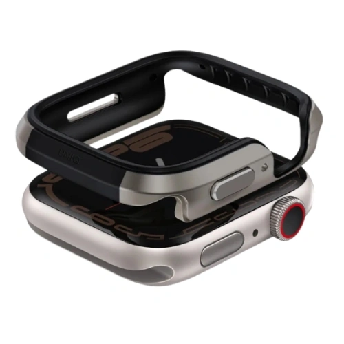 Etui UNIQ Valencia Apple Watch Series 46mm srebrny/titanium silver