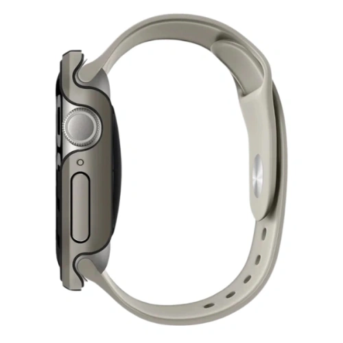 Etui UNIQ Valencia Apple Watch Series 46mm srebrny/titanium silver
